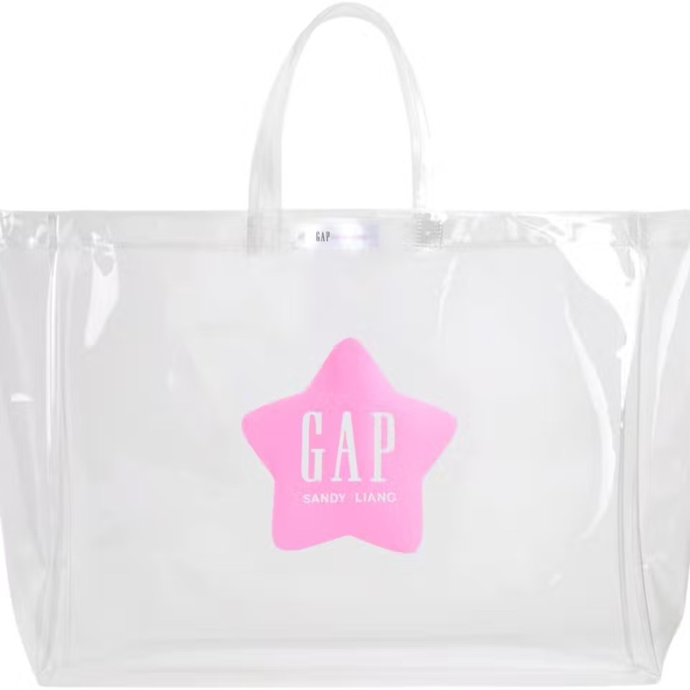 Sandy Liang Clear Tote with Pink Star